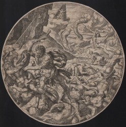   Heemskerck -Samson smiting the Philistines